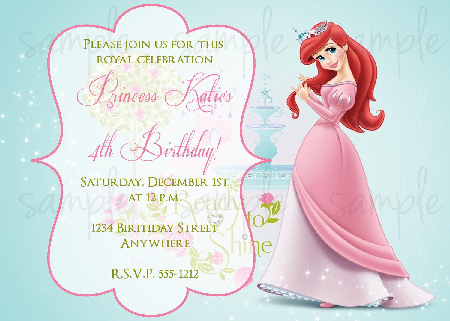 Princess Birthday Party Invitations â Gangcraft Net